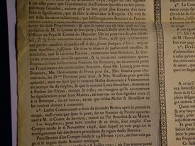 Acte sur les droits de prairies - 25 mai 1772